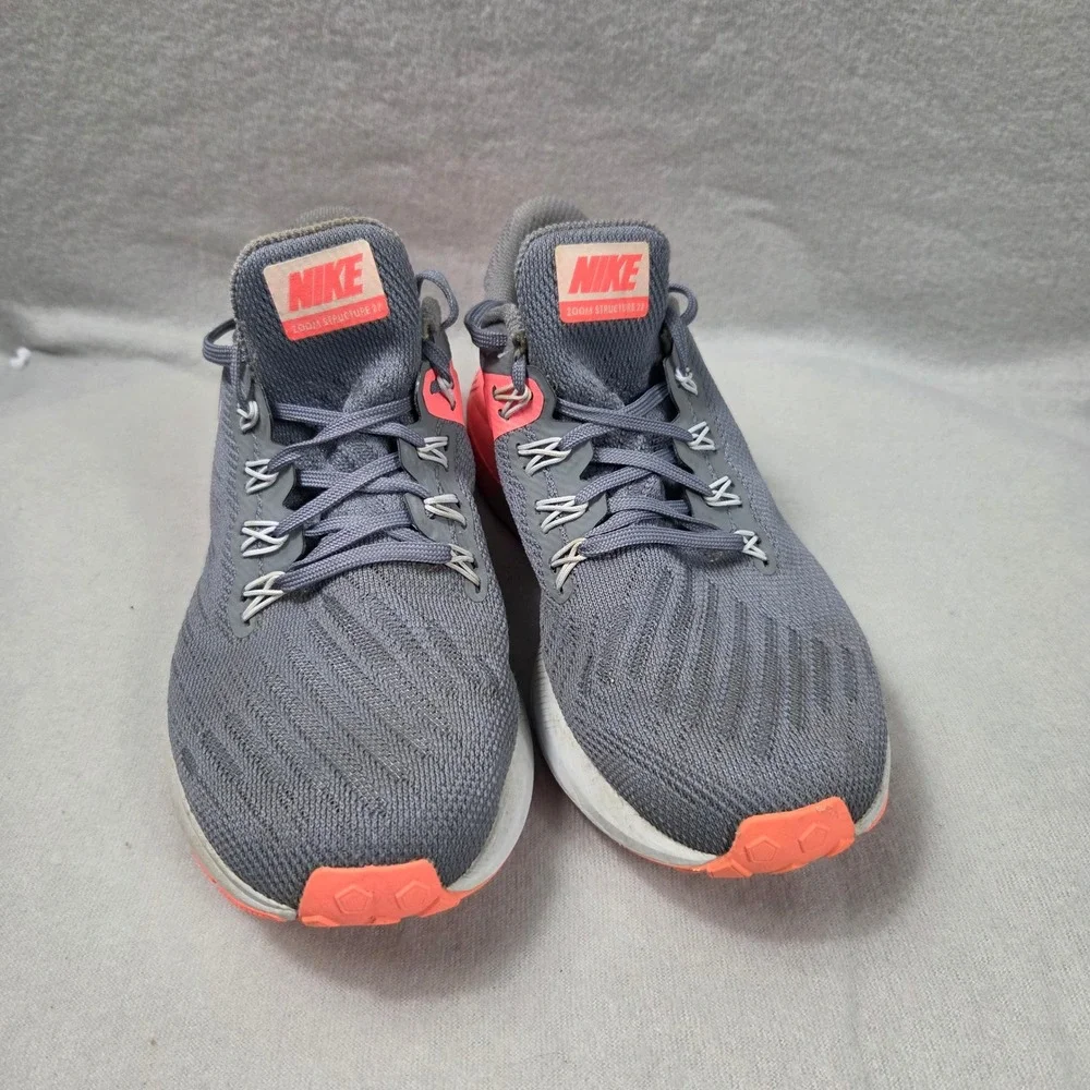 Nike Air Zoom Structure 22 Womens Running Shoes Grey Pink AA1640-005 Size 7